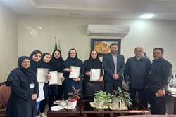 تقدیر و تشکر از تیم والیبال بانوان مرکز آموزشی درمانی دکتر حشمت.